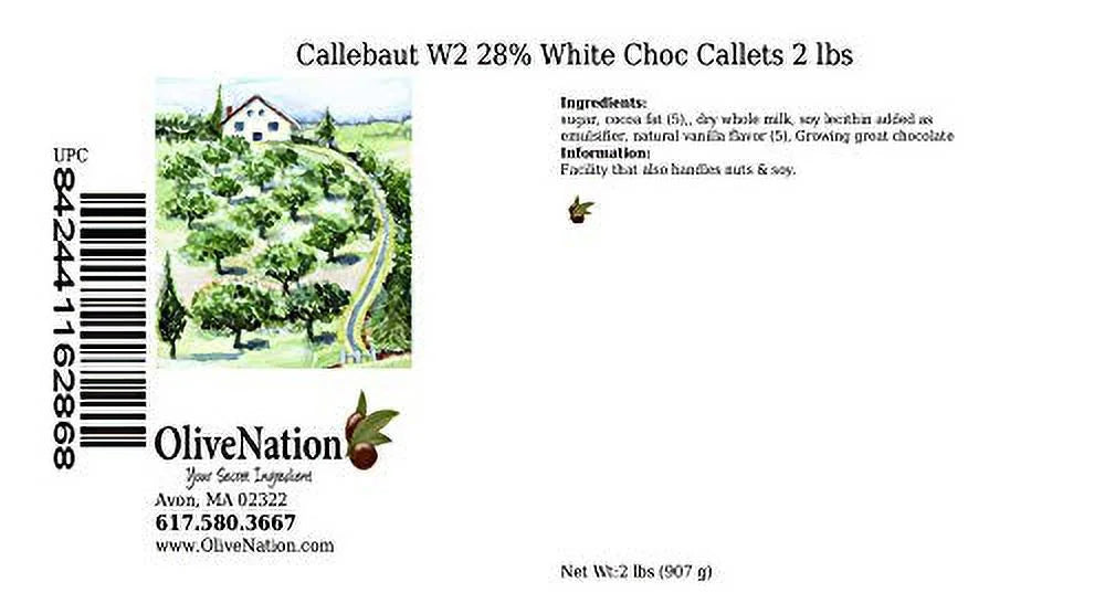Olivenation W2 28% Cacao White Chocolate Callets, 2 Pounds X864
