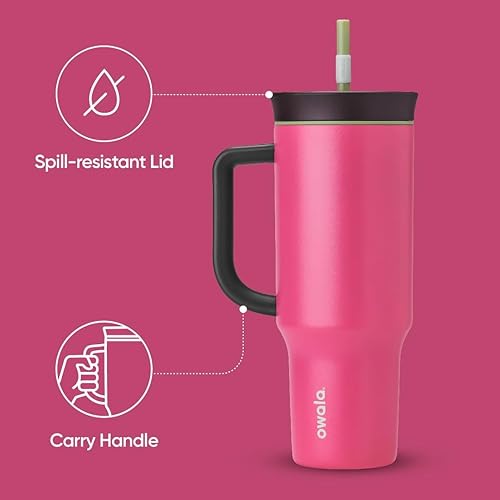 Owala Stainless Steel Insulated Travel Tumbler 40 oz Dusty Pink X1735