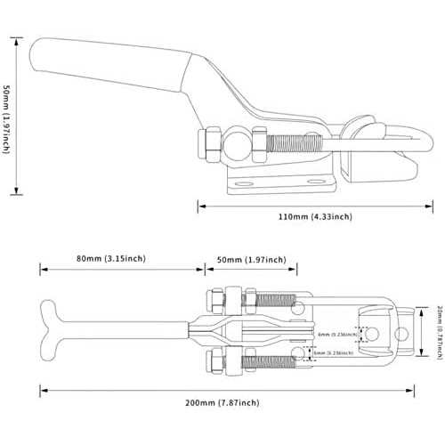 SKYCY 6-Pack 2000lbs Heavy Duty Toggle Clamps with Adjustable U Bolt Q45284