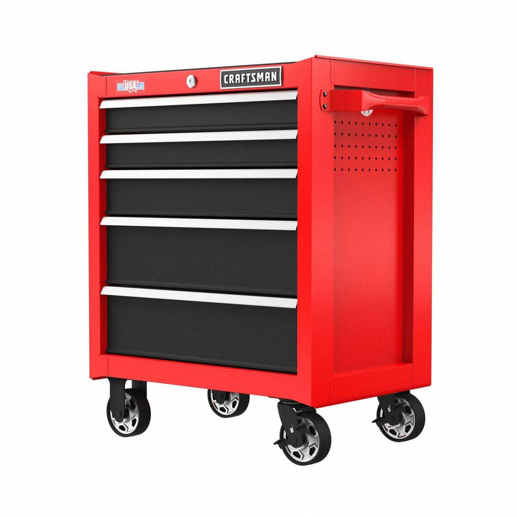 Craftsman Cabinets,5 Drawers,18 D,34 H,26 W,Red CMST98264RB - Shop Hardware Tools Online Store