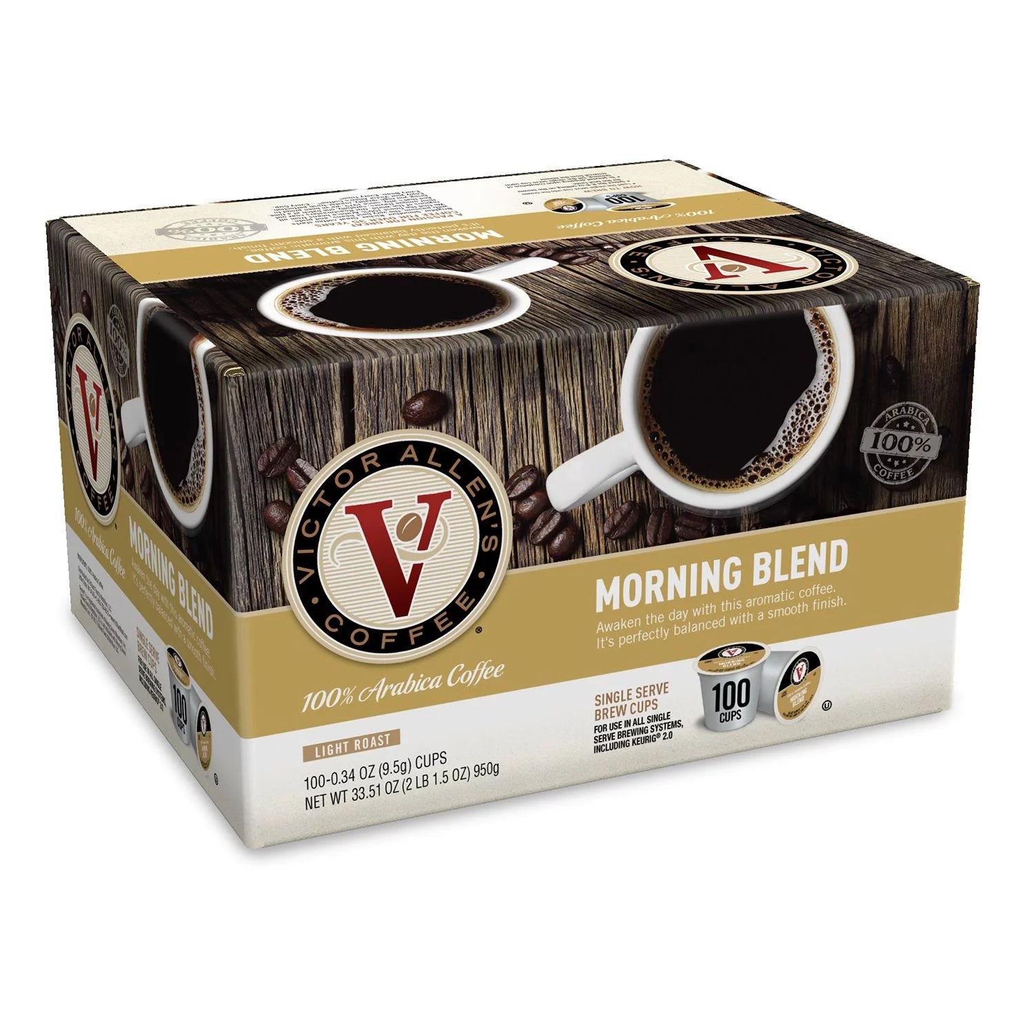 Victor Allen's Coffee Morning Blend Coffee Pods, 100 Count