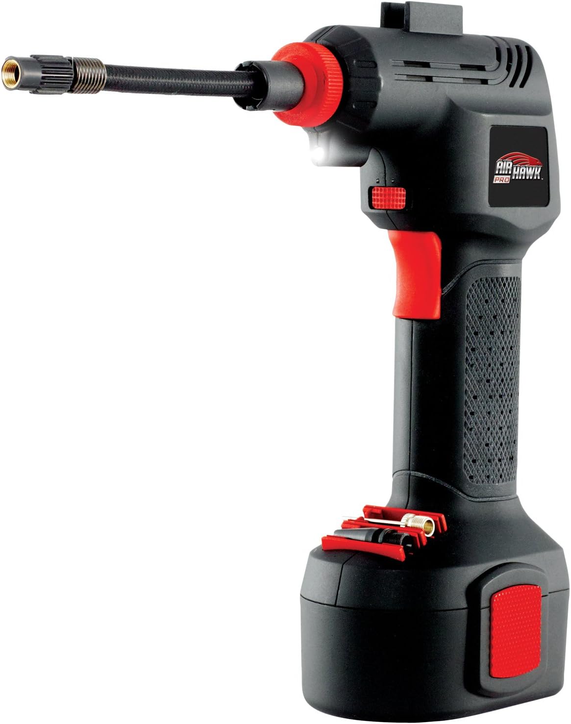 Ontel Air Hawk Pro Cordless Tire Inflator Portable Air Compressor with Digital Gauge, Black L3066