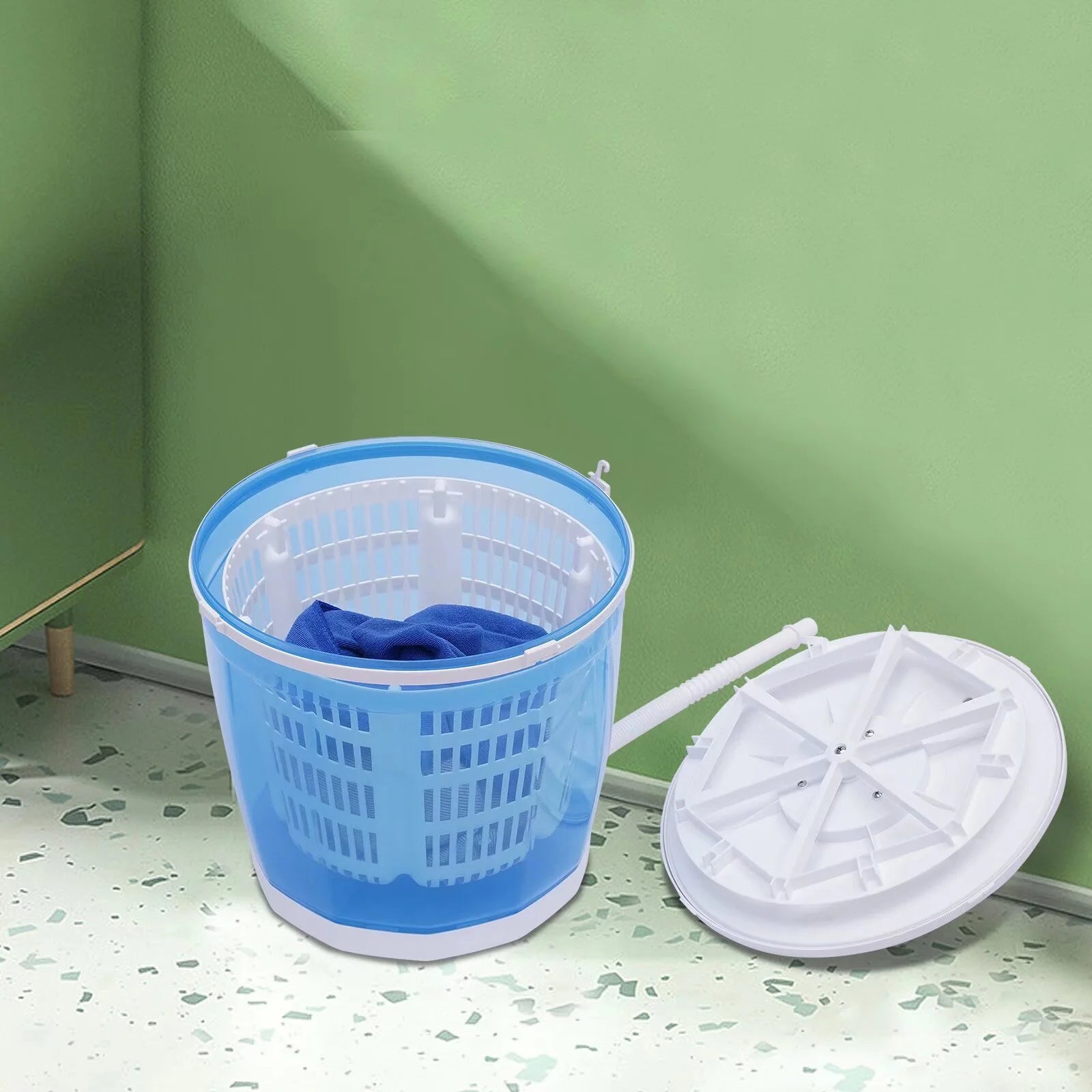 OUKANING Portable Mini Travel Clothes Dryer Hand-operated Spin Dryer B82918