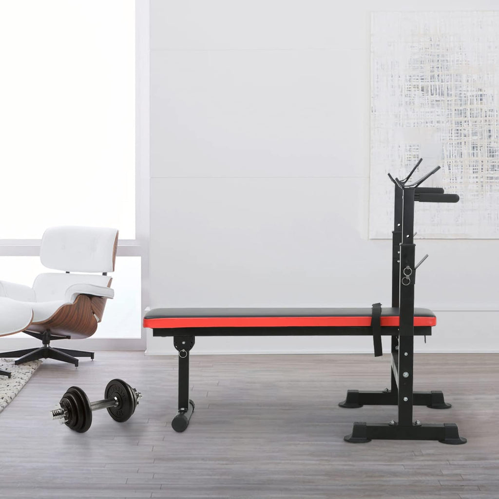 PayLessHere Adjustable Weight Bench with Barbell Rack for Home Gym L446