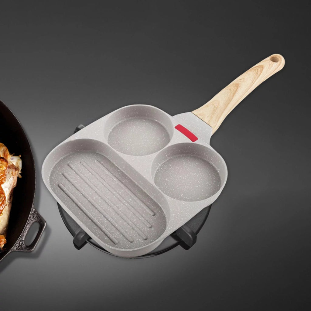Nonstick Fried Egg Pan 2 Holes Cookware for Home Restaurant B782278