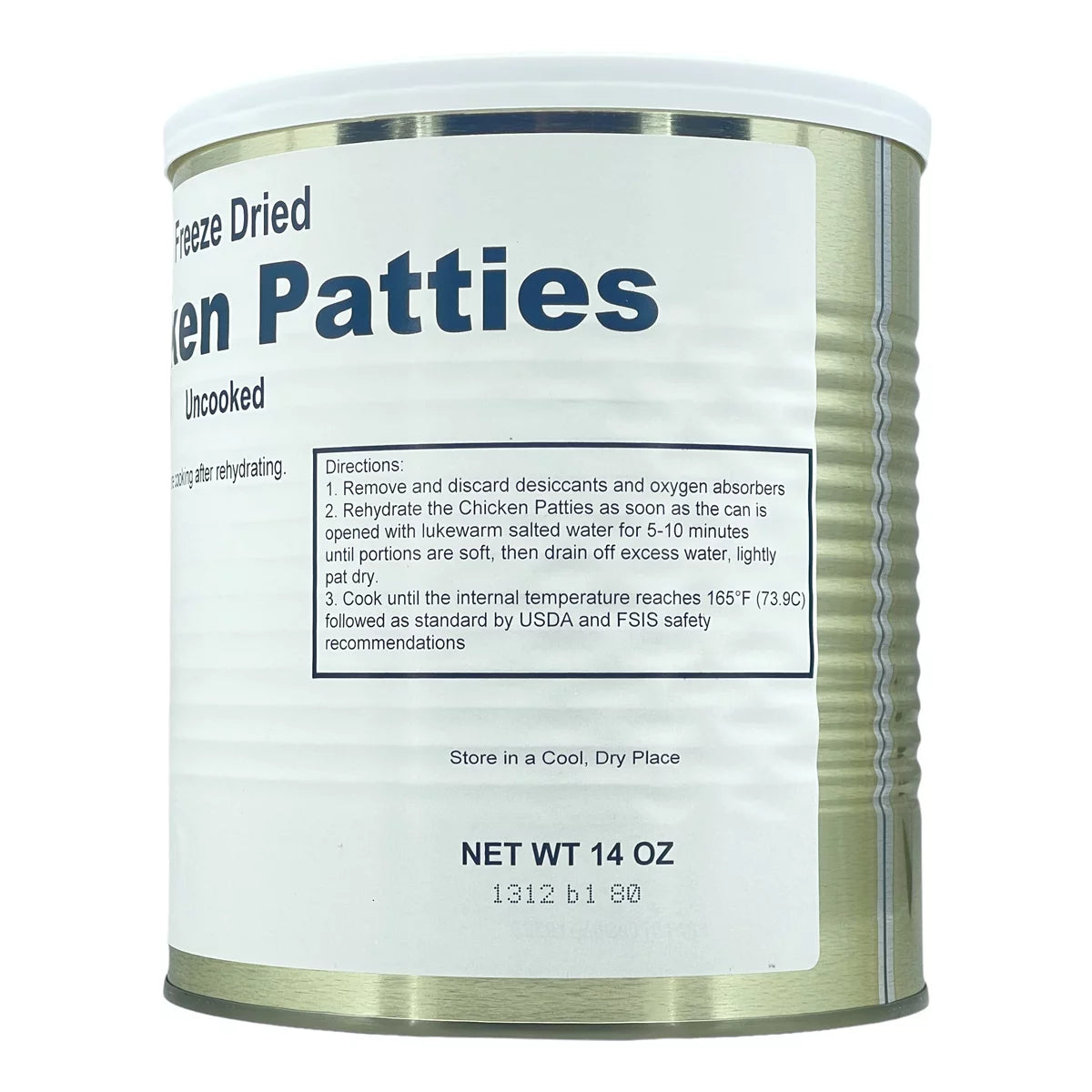 Freeze Dried Chicken Patties Emergency Food - 6 Cans J2338