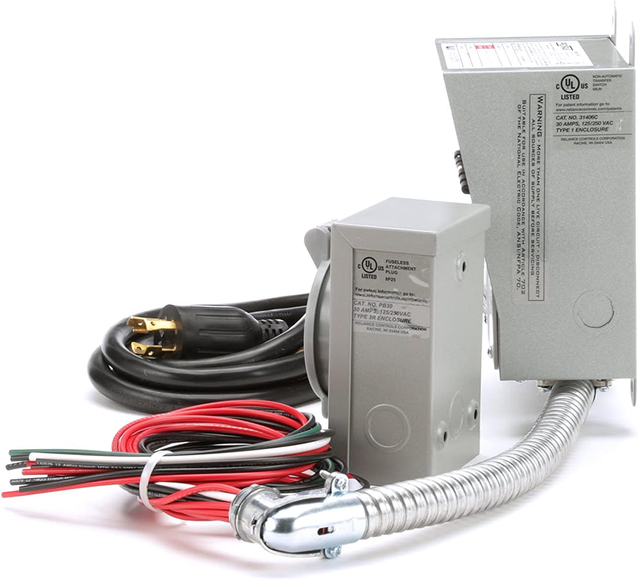 Reliance Controls 31406CRK 30 Amp 6-Circuit Pro/Tran Transfer Switch Kit for Generators E2306