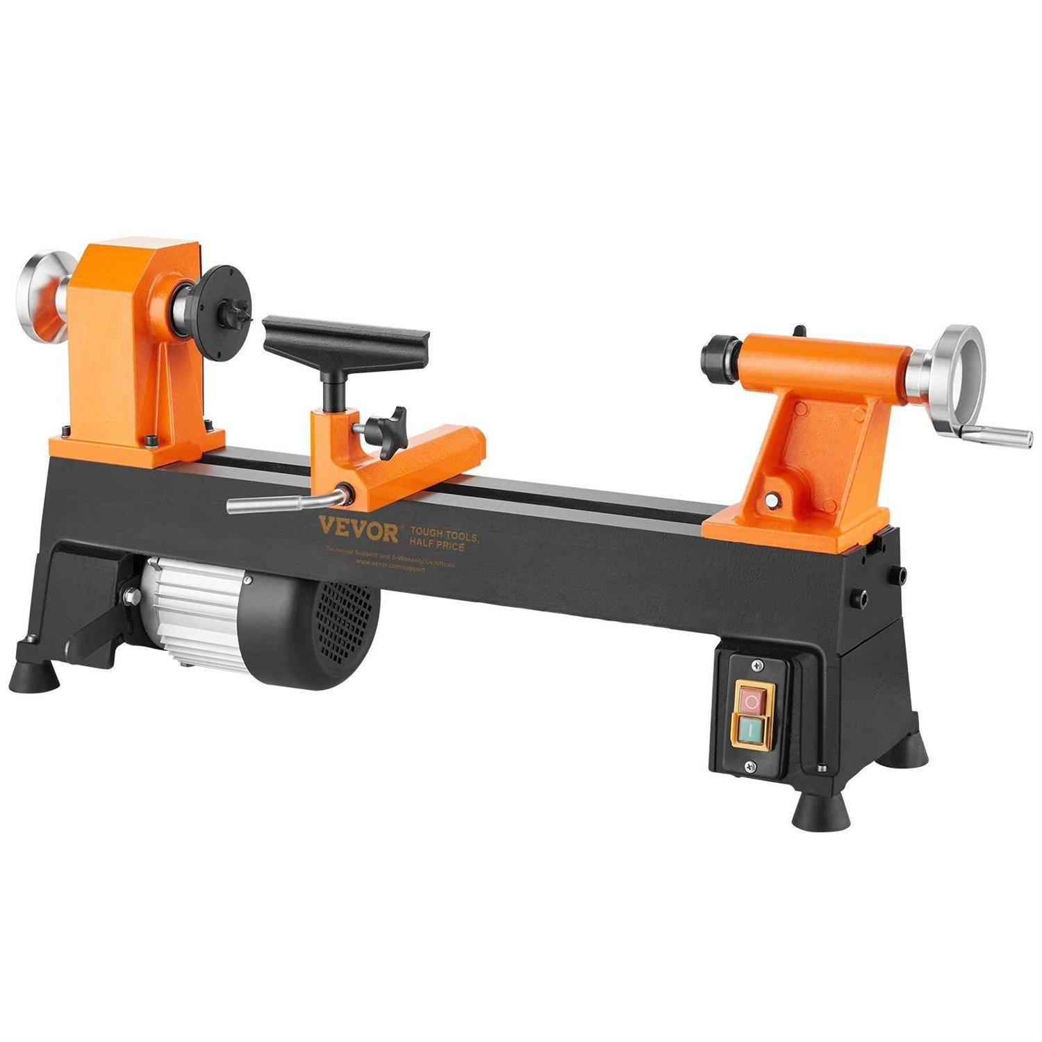 VEVOR Benchtop Wood Lathe 10 in x 18 in 0.5 HP 370W Power Wood Turning Lathe Machine - Shop Hardware Tools Online Store