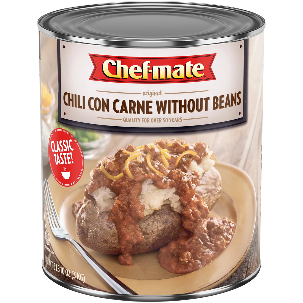 Chef-mate Chili Con Carne without Beans, 106 oz Can (6 Pack) F663203