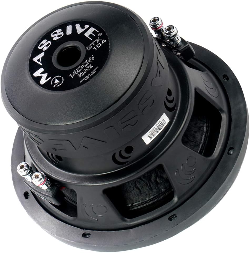 Massive Audio GTX84 8 Inch Car Subwoofer 400W RMS Dual 4 Ohm A924