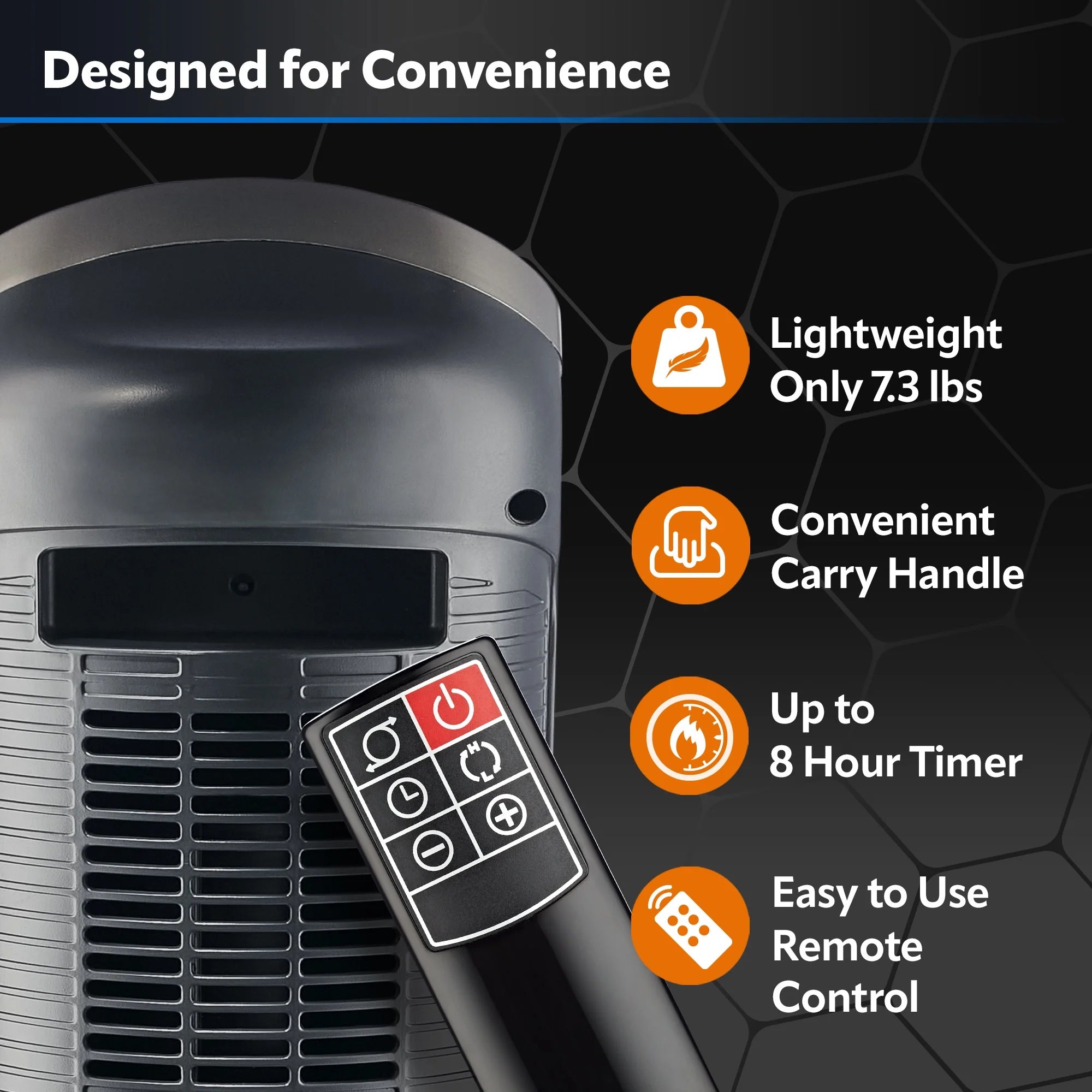 Lasko 23" 1500W Oscillating Ceramic Space Heater with Remote F14363