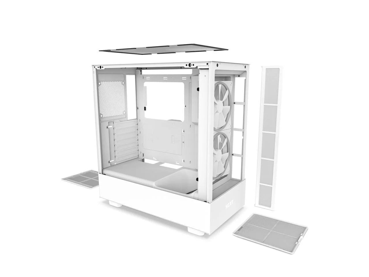 NZXT H5 Elite All White SGCC Steel Tempered Glass ATX Computer Case L384