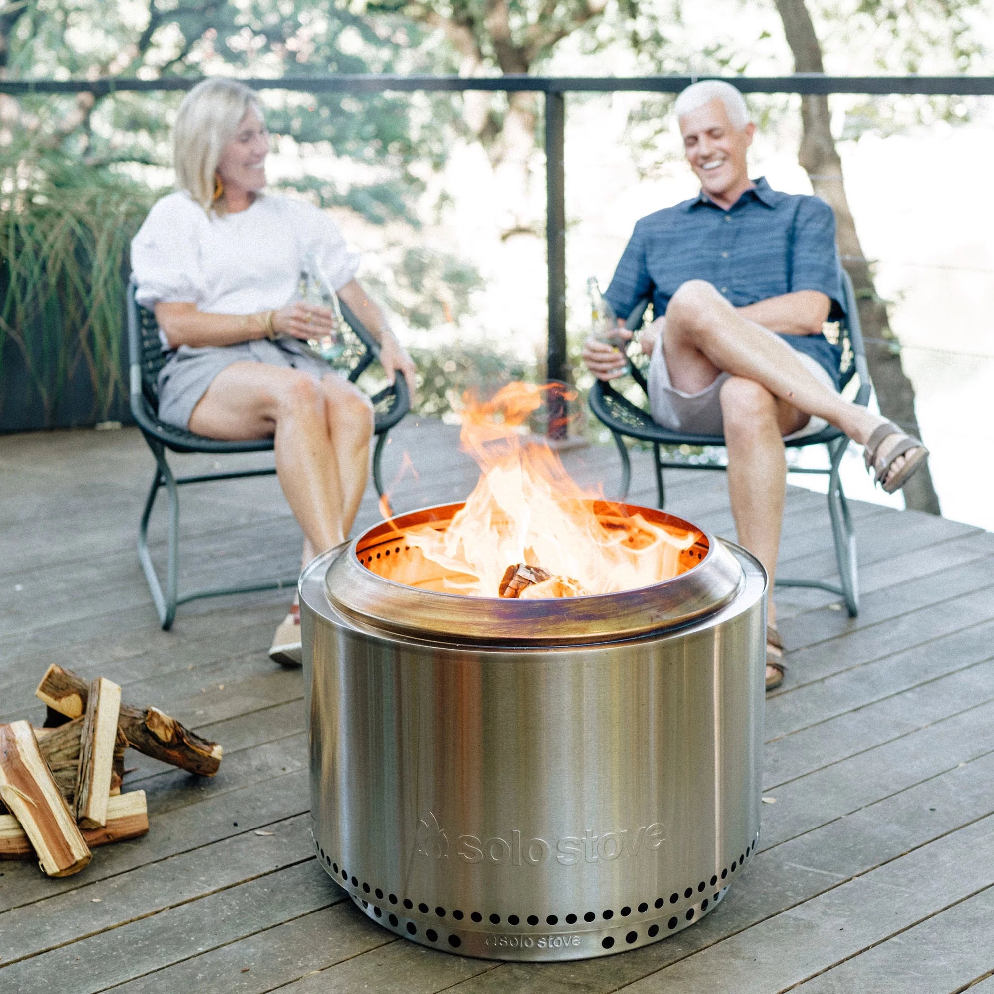 Solo Stove Yukon 27" Smokeless Fire Pit with Stand, Stainless Steel H870985