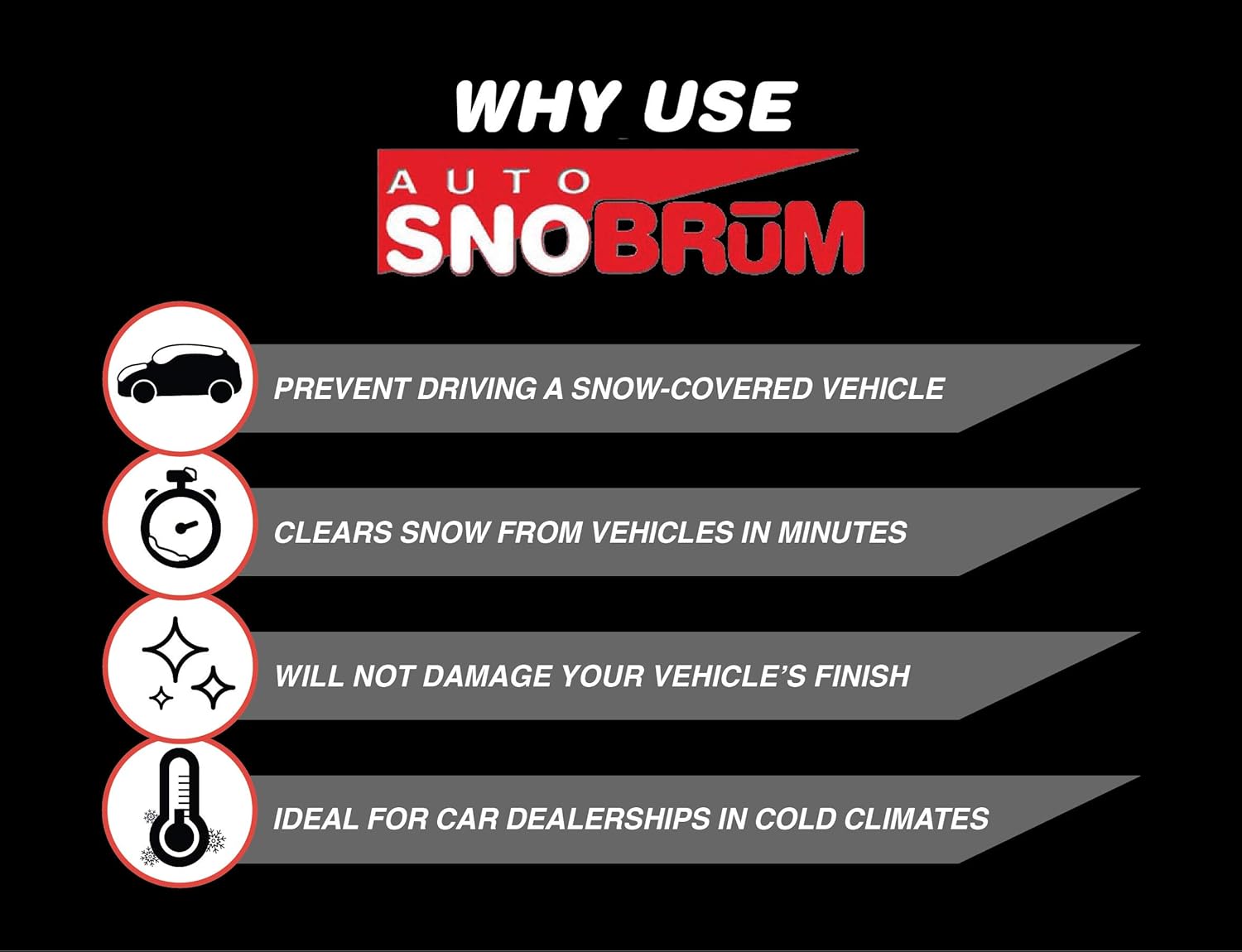 SNOBRUM SNO Pro 48 Inch Handle Vehicle Snow Broom for Cars and Trucks, 2 Pack N1620