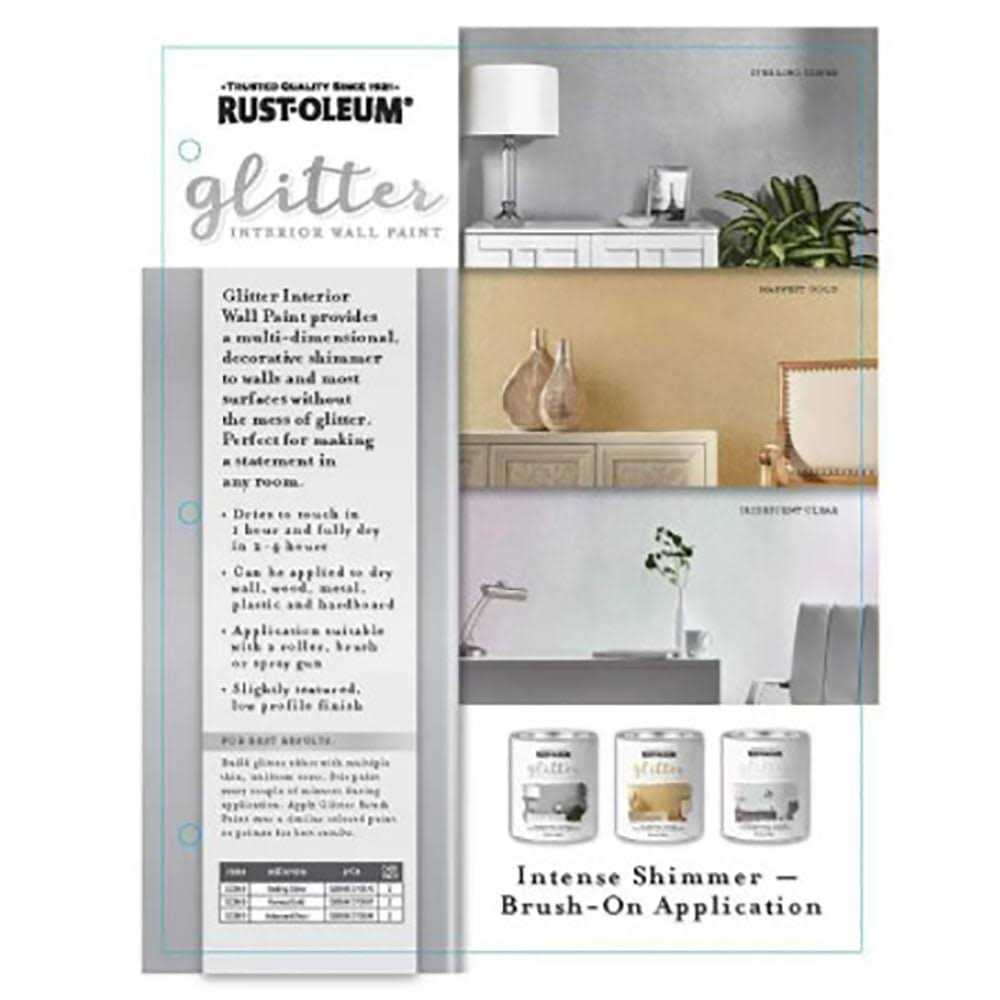 Rust-Oleum Glitter Interior Wall Paint Iridescent Clear K6339