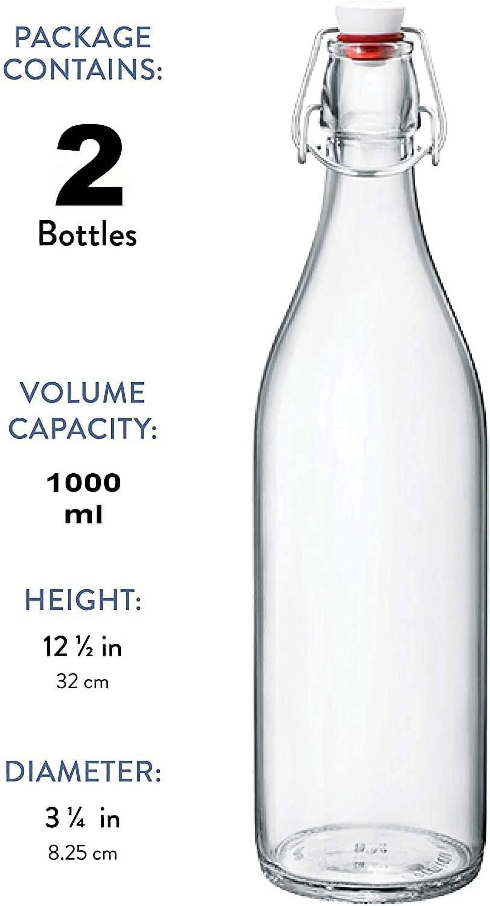Bormioli Rocco Giara Glass Bottle with Stopper, 33.75 oz Y4486