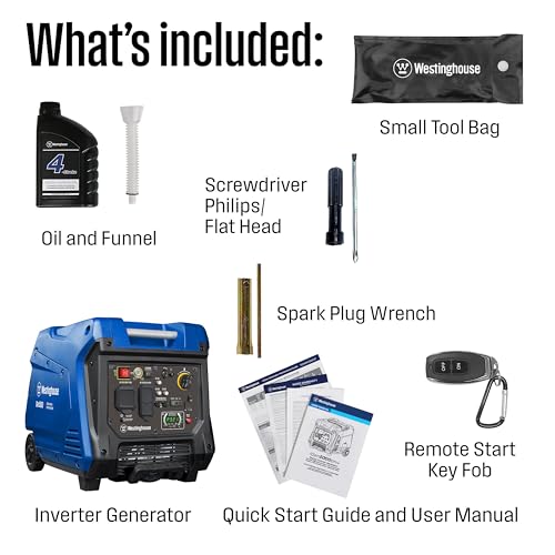 Westinghouse 5000 Peak Watt Dual Fuel Portable Inverter Generator, Remote Electric Start E228