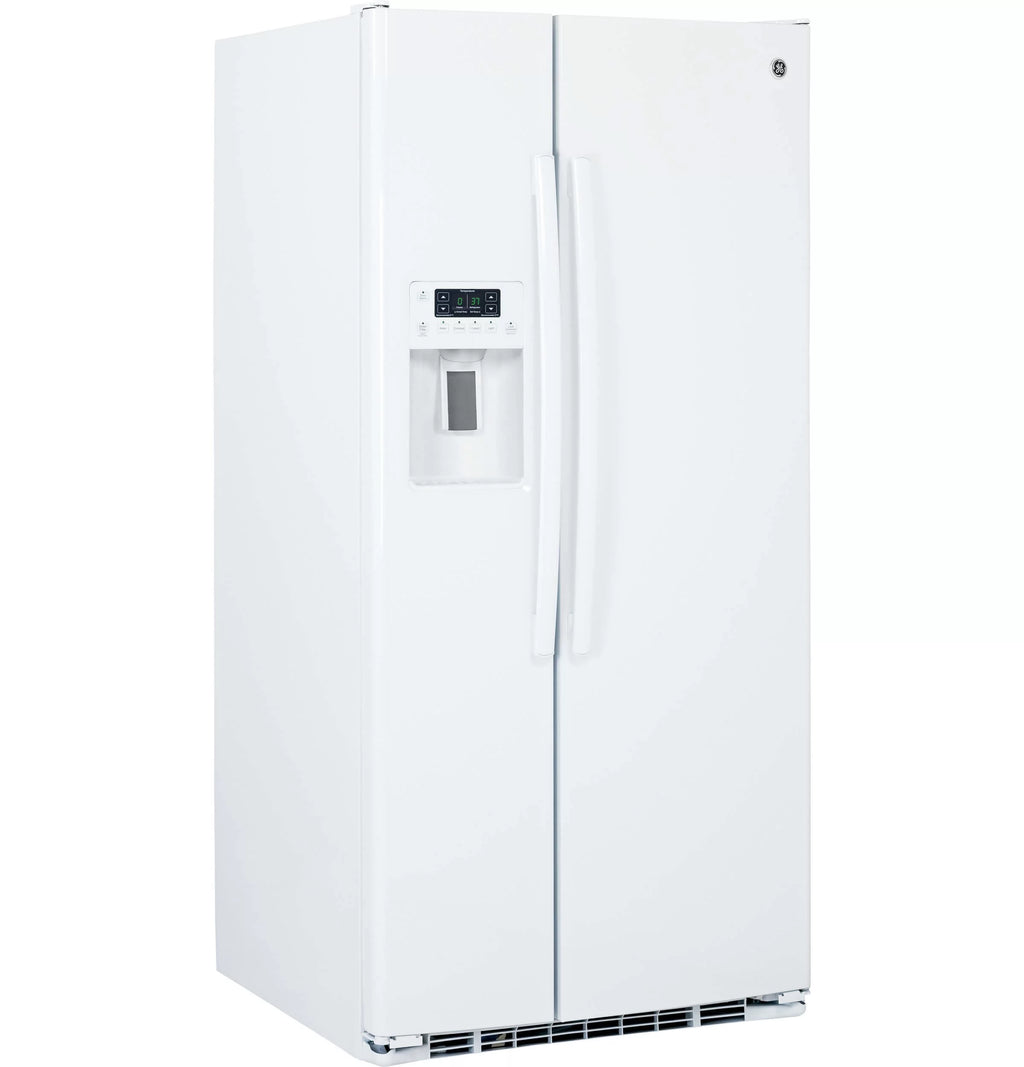GE Appliances GSS23GGKWW 33 Inch Freestanding Side by Side Refrigerator White C938