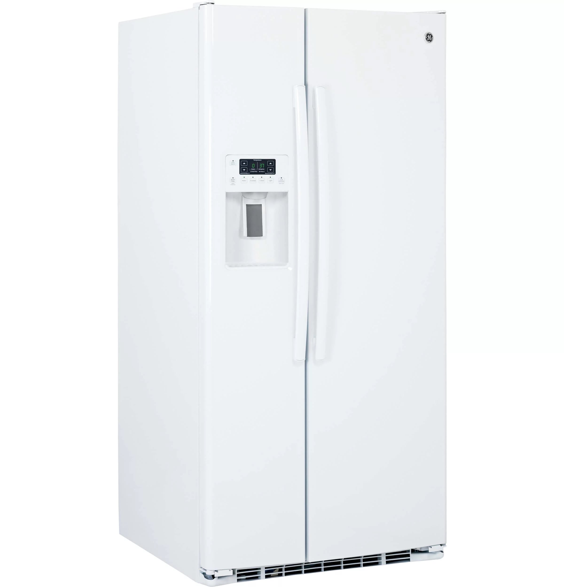 GE Appliances GSS23GGKWW 33 Inch Freestanding Side by Side Refrigerator White C938