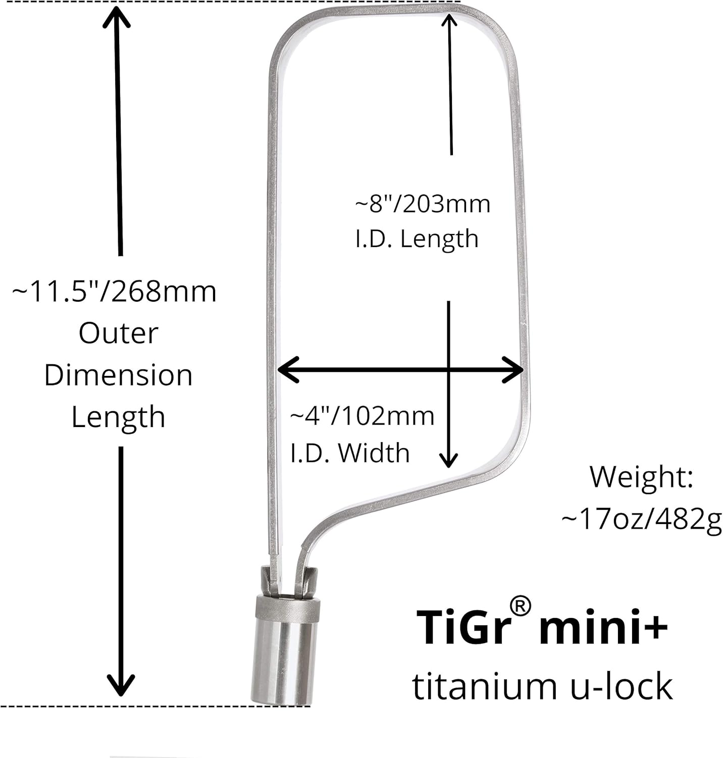 TiGr Mini+ 2-Pack Titanium Bike Locks with Mounting Clips, 4 Keys Q1752