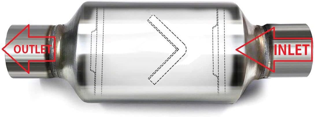 Pair of single chamber race round mufflers 2.25" G4970