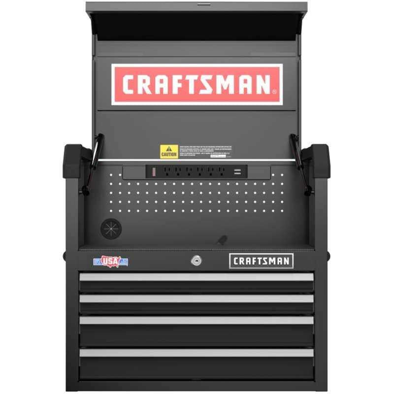 Craftsman 2000 Series 26-in 4-Drawer Steel Tool Chest CMST98267BK H286209