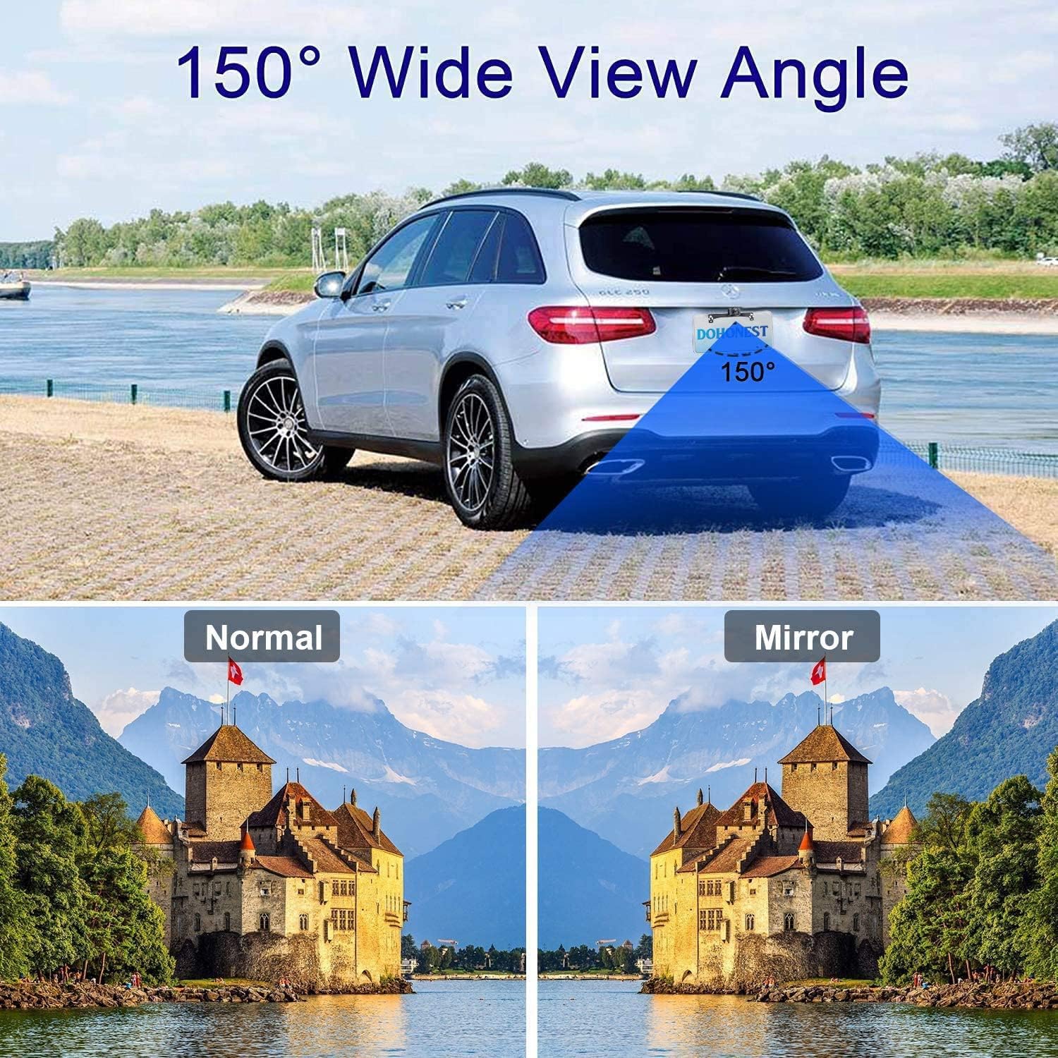 DoHonest S01 Backup Camera Kit 1080P HD for Truck Pickup Minivan V31025