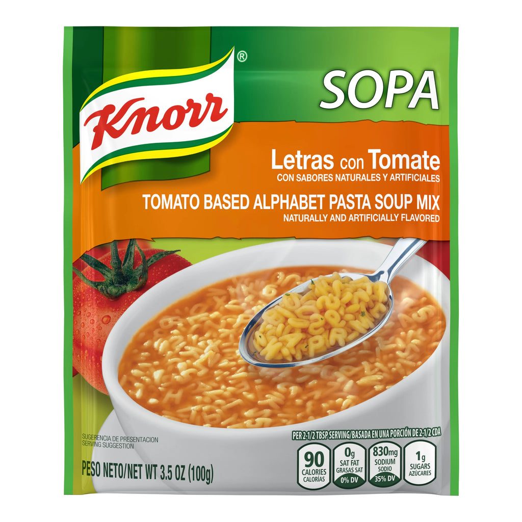 Knorr Pasta Soup Mix Tomato Based Alphabet Pasta 3.5 oz (Pack of 32)