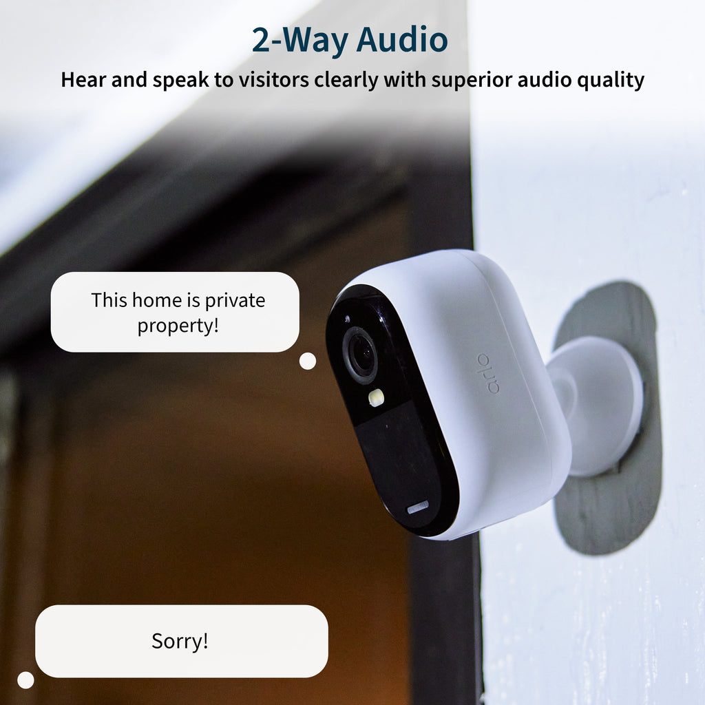 Arlo Essential Outdoor Camera 2K (2nd Gen) 3-Cam Wireless Security System, White O6205