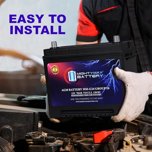 Mighty Max Battery MM-H5 Start and Stop Car Battery, Group Size 47, 12V 60 AH, AGM E711958