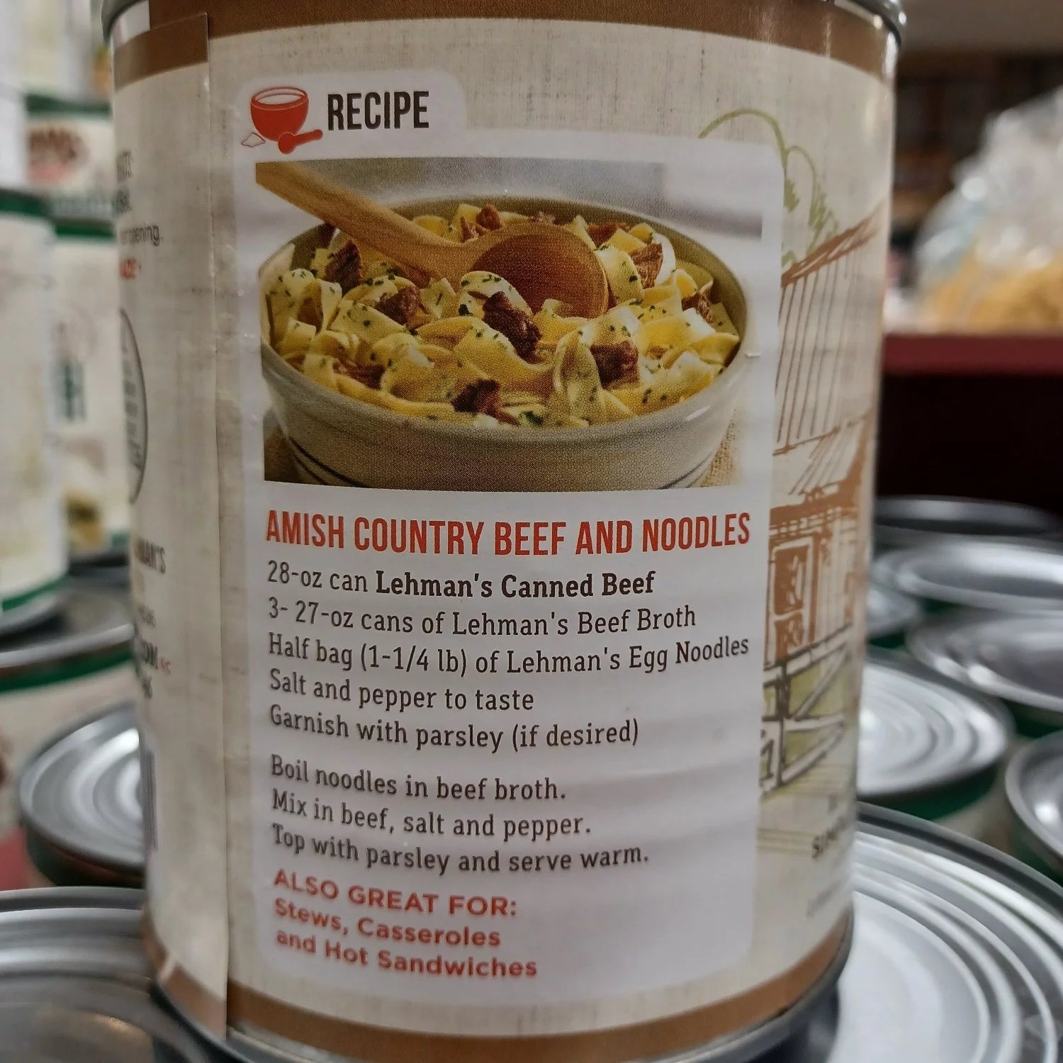 Lehman's All Natural Ready to Eat Canned Beef, 14.5 oz, Pack of 3 D43827