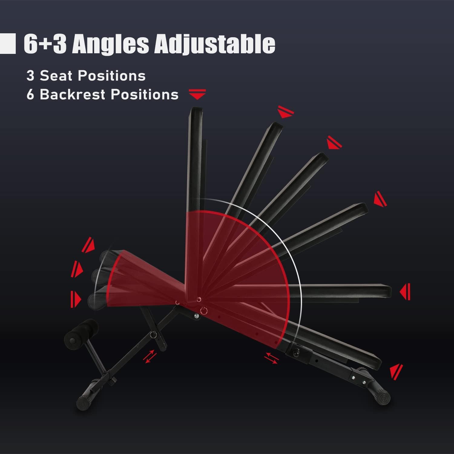 5Billion Fitness Adjustable Weight Bench for Home Gym K234
