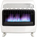 UTY 30,000 BTU Propane / Natural Gas Wall Heater for Indoor Use - Dual Fuel, Vent-Free, with Free Standing Base Legs, white, 28 x 11 x 24