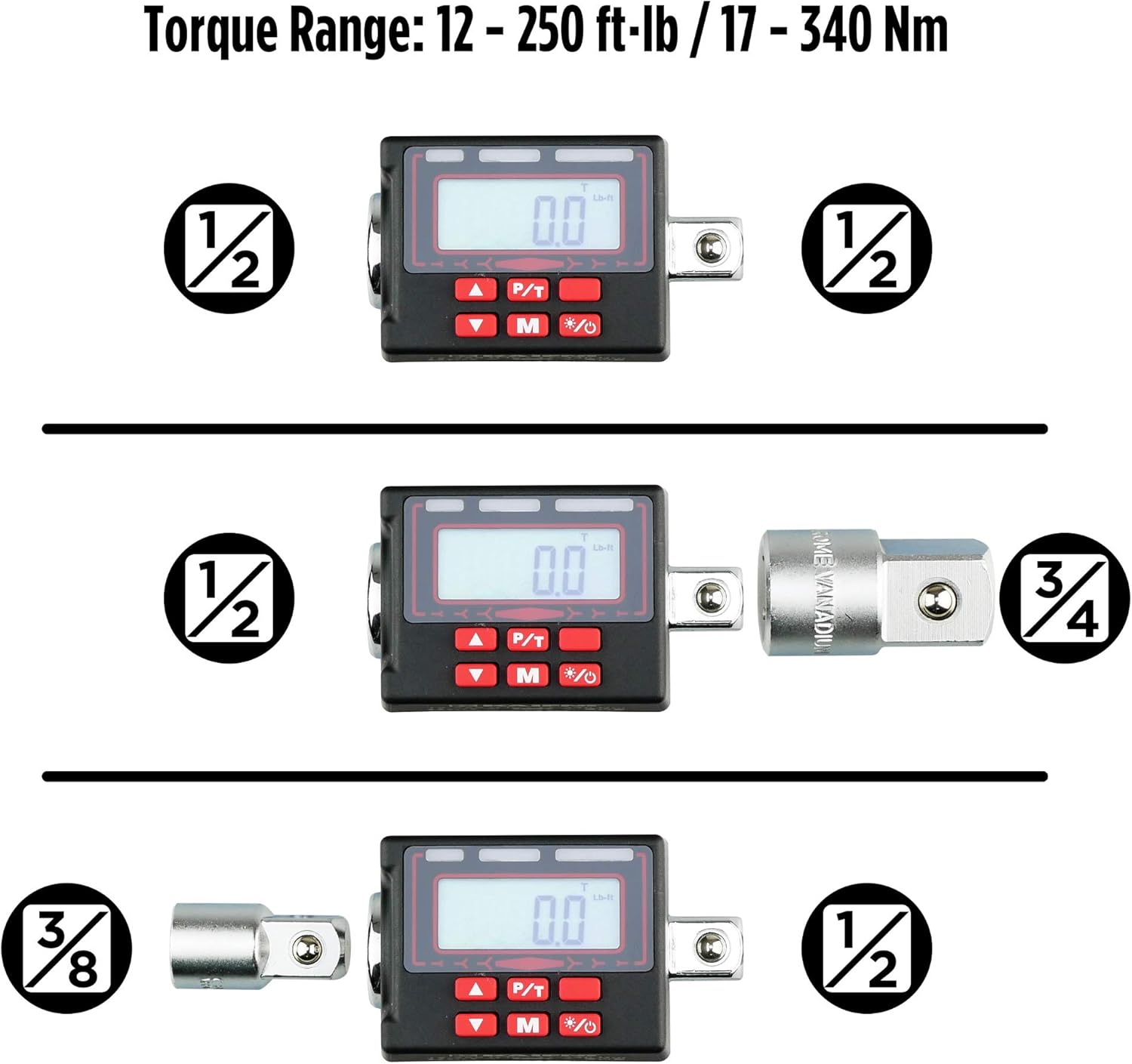 KAIFNT K551 Digital Torque Screwdriver/Wrench Set, 5-85 in·lbs, Dual Direction Q473934