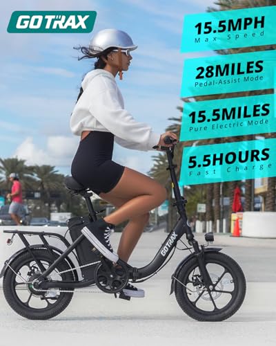 Gotrax 16" Folding Electric Bike, 28-Mile Range, 500W Peak, Removable Battery Y5716
