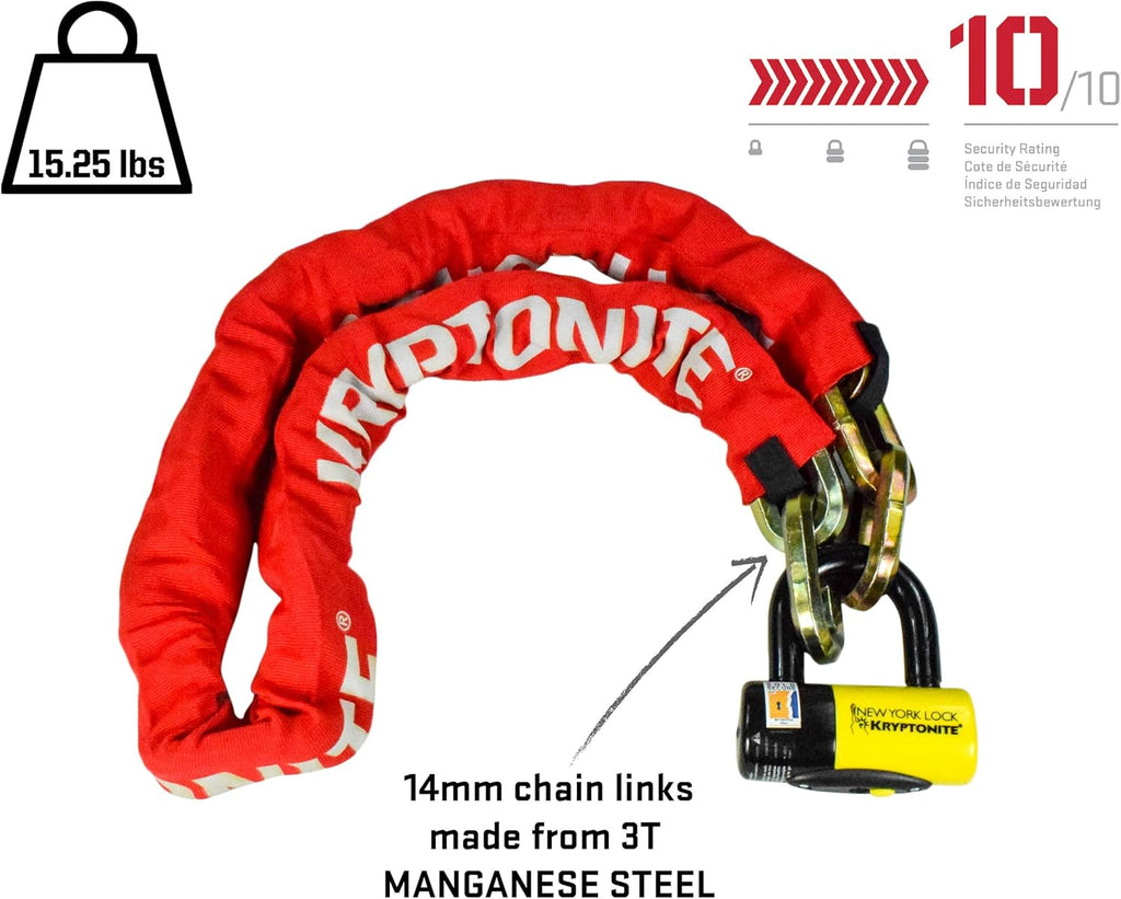 Kryptonite New York FAHGETTABOUDIT 1415 Chain & Disc Lock F480