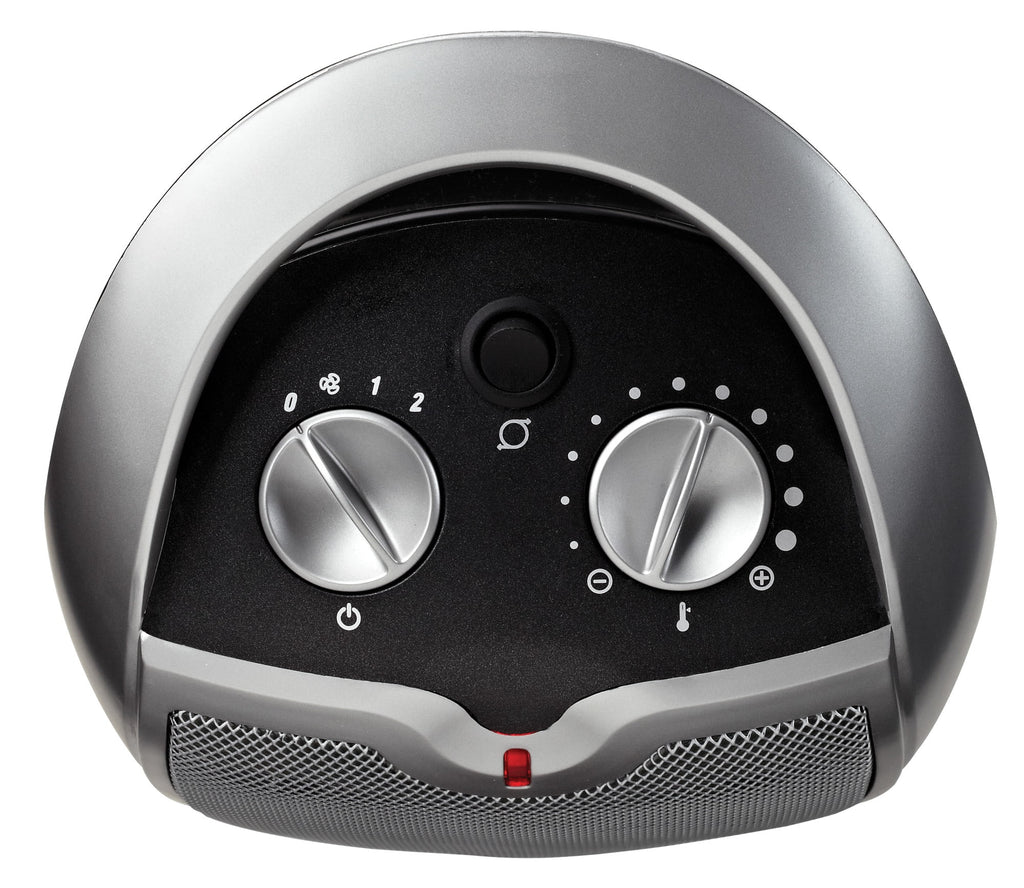 Lasko 12" 1500W Oscillating Ceramic Tabletop Space Heater with Thermostat, Gray K70412