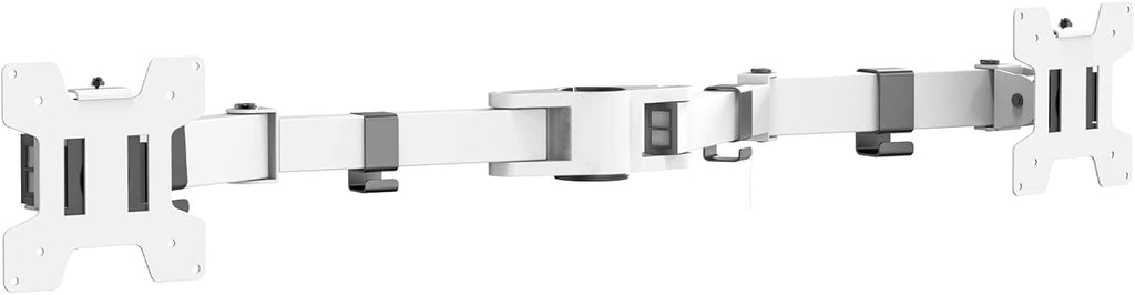 WALI Dual Monitor Arm, Fully Adjustable Pole Mount Bracket, White U436