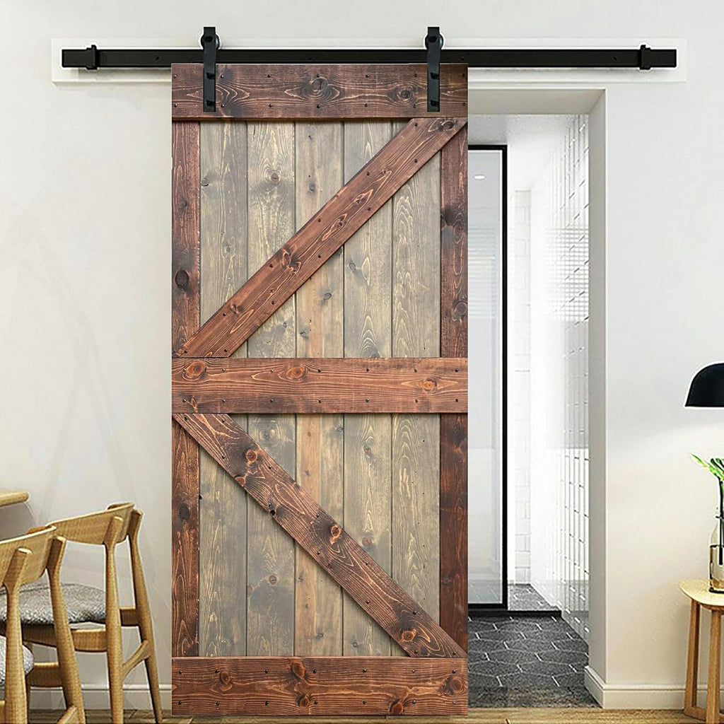 K Series Knotty Pine Wood Interior Sliding Barn Door Slab G213289