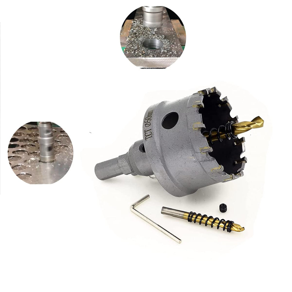 REETAI-FOUR 13Pcs TCT Hole Saw Kit, Tungsten Carbide Tipped, Heavy Duty for Stainless Steel O811088