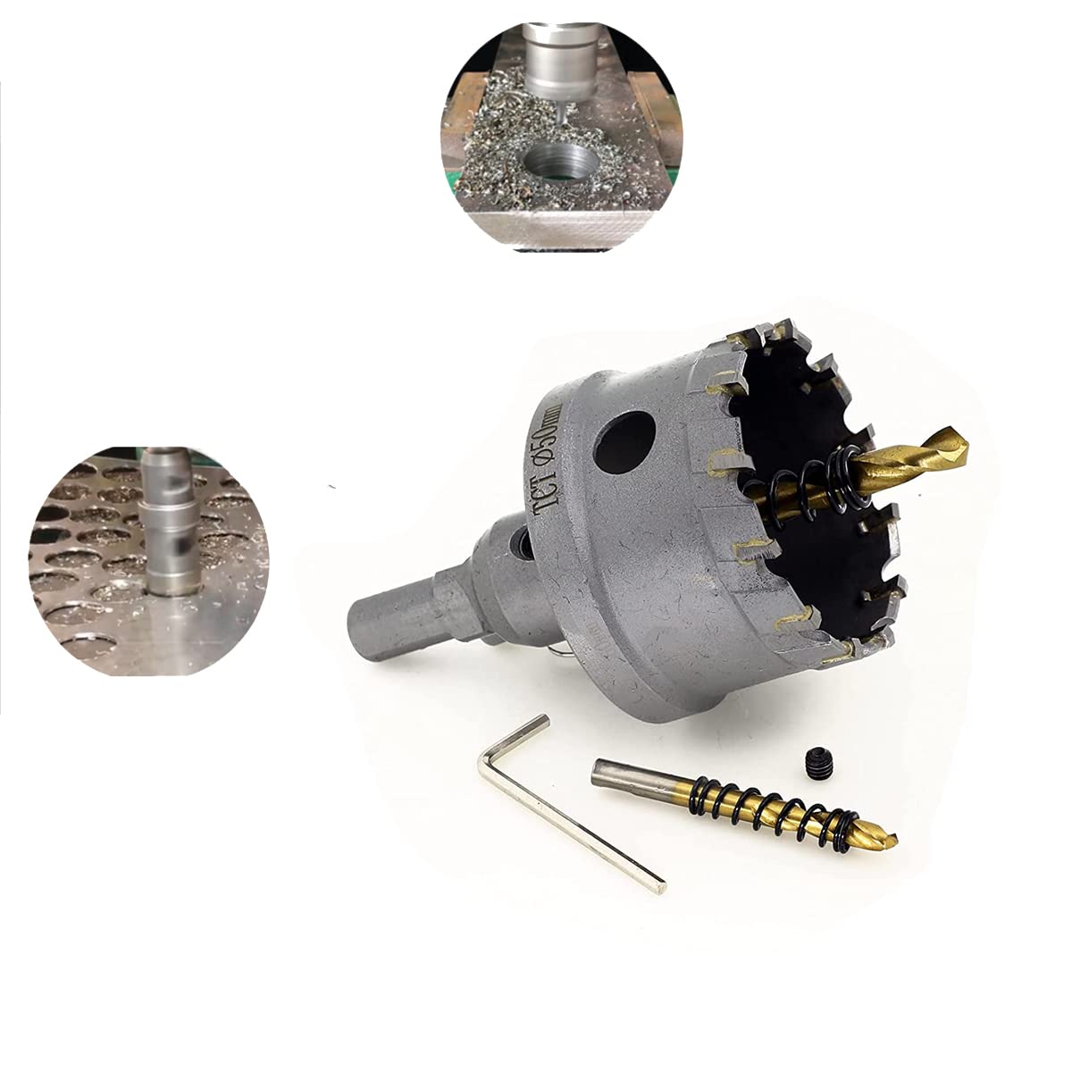 REETAI-FOUR 13Pcs TCT Hole Saw Kit, Tungsten Carbide Tipped, Heavy Duty for Stainless Steel O811088