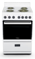 Premium Levella 24 in. 2.7 cu. ft. Single Oven Electric Range with 4 Burners and Storage Drawer in White