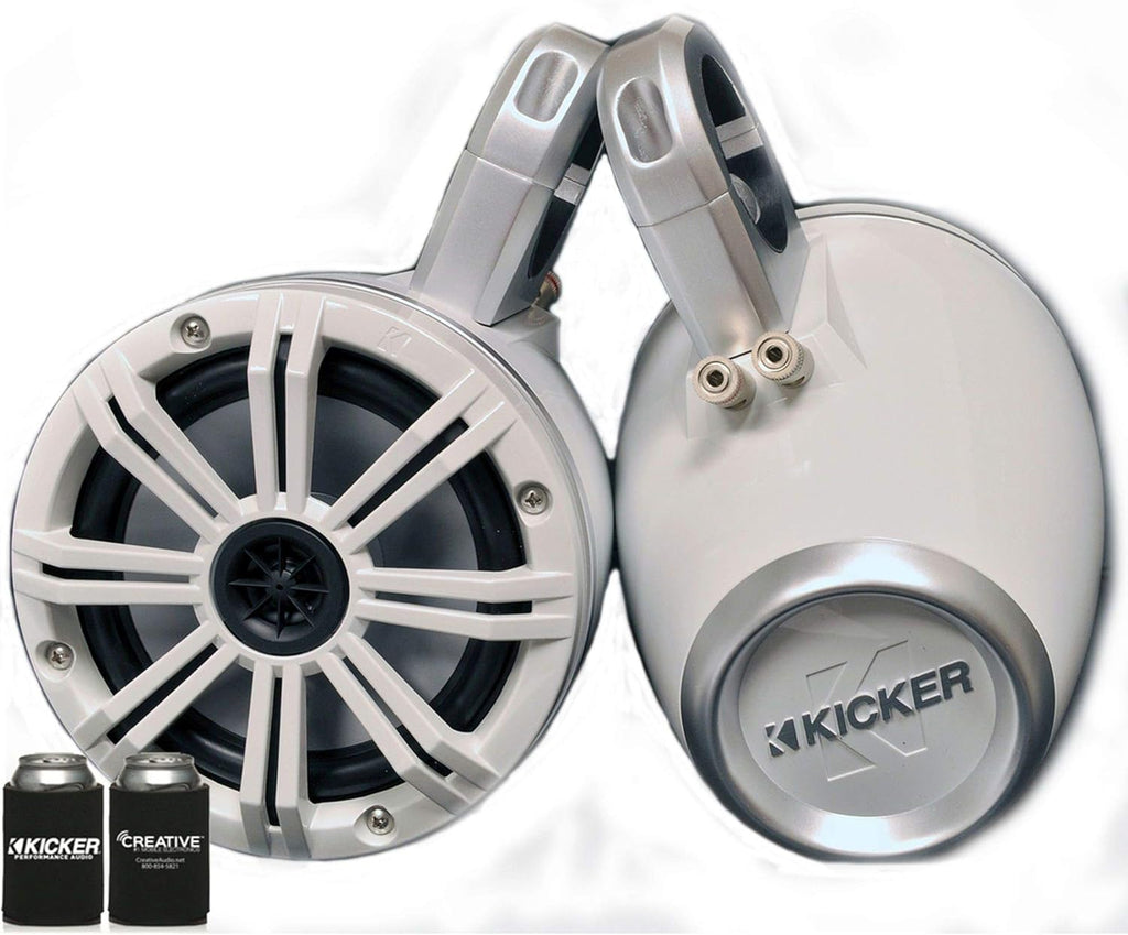 KICKER White Wake Tower System 6.5" Marine Speakers O642266