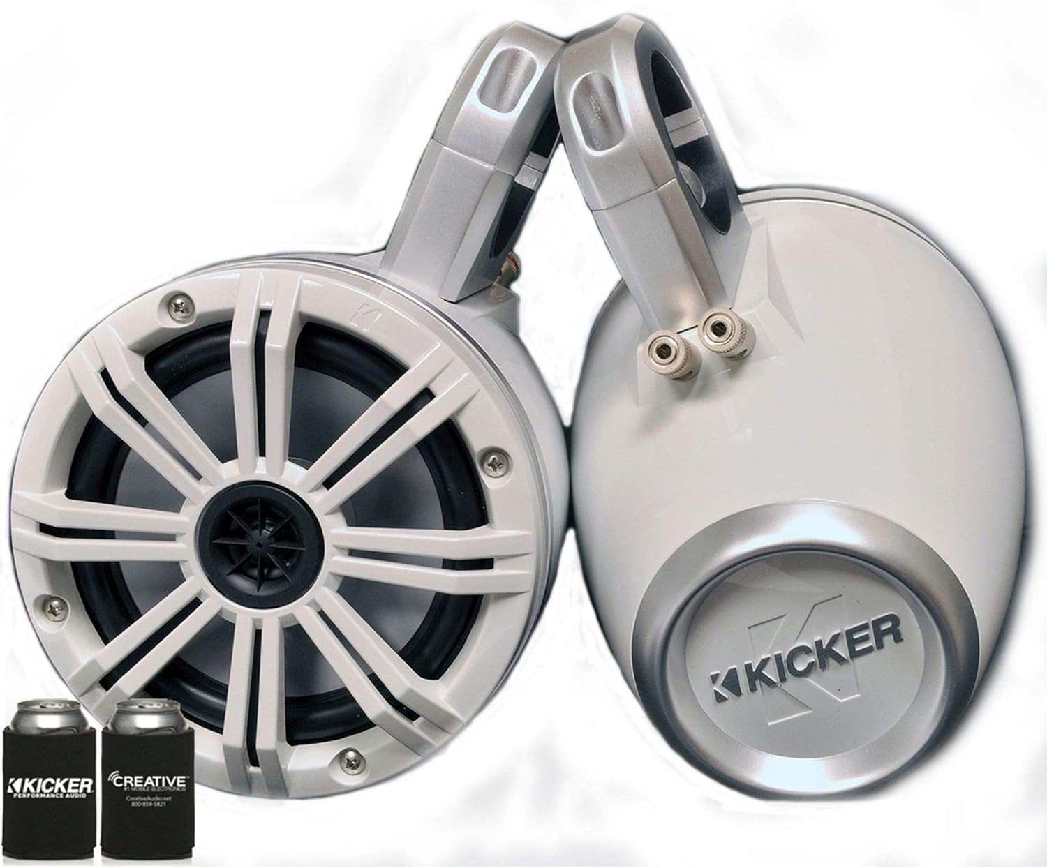 KICKER White Wake Tower System 6.5" Marine Speakers O642266
