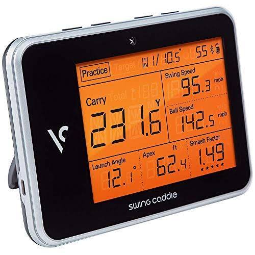 Swing Caddie SC300 Portable Launch Monitor by Voice Caddie Power Bundle with PlayBetter Charger & Case M2465