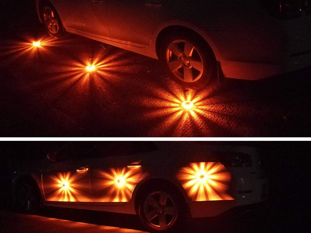 Tobfit 12 Pack LED Road Flares Emergency Safety Beacon with Magnetic Base N679589