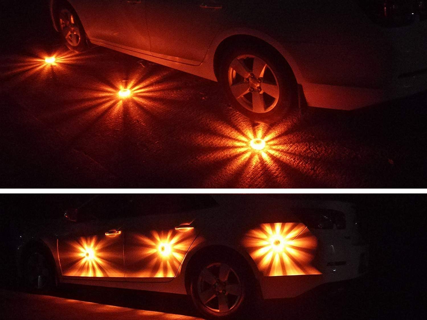 Tobfit 12 Pack LED Road Flares Emergency Safety Beacon with Magnetic Base N679589
