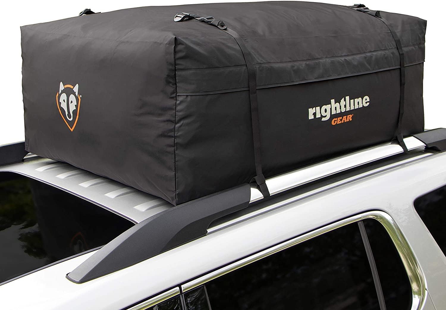 Rightline Gear Range 3 Car Top Carrier & Moki Door Step Bundle, Water-Resistant, 18 Cu. Ft. F1392