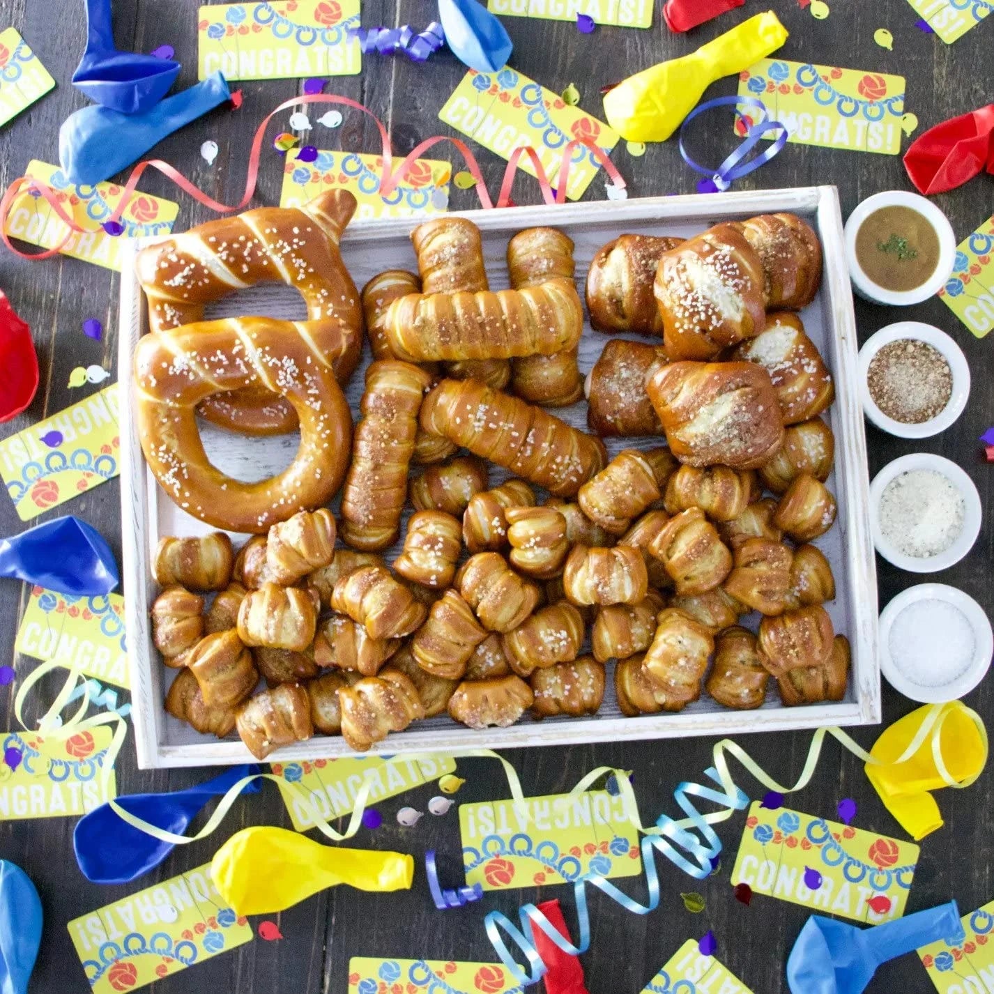 Gourmet Pretzel Gift Box with Sauce & Toppings Z12906
