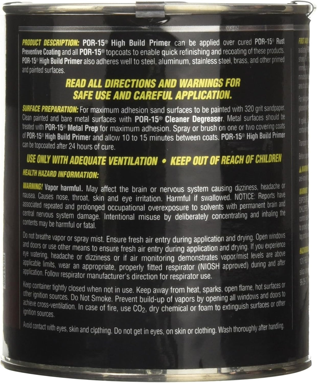 POR-15 High Build Primer 1 gal Sandable Bonding Coat, Pack of 2 E5050